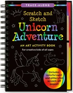 Thought-provoking children's literature Thought-provoking children's literature SCRATCH & SKETCH UNICORN ADVENTURE TRACE-ALONG