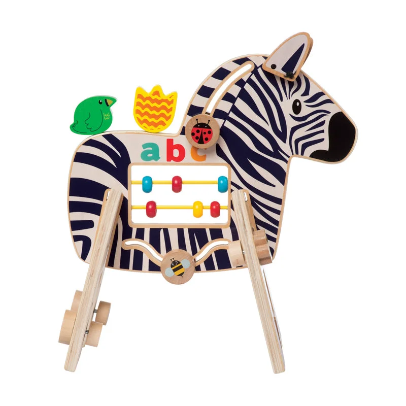 sustainably sourced wooden toys                   Activity Center Zebra