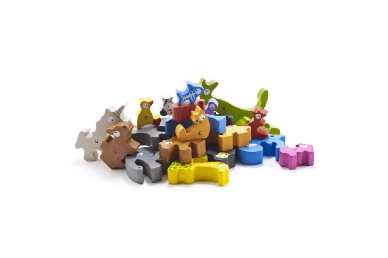 safe and non-toxic wooden toys for babies                   Animal Parade A to Z Puzzle - Jumbo