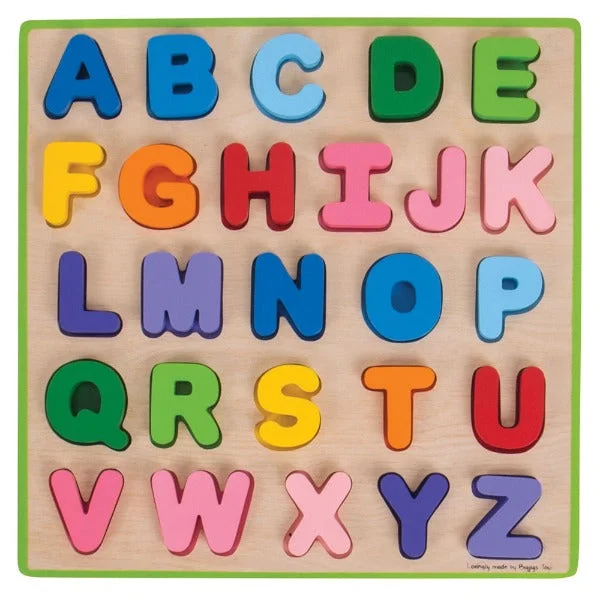 safe and appropriate wooden toys for young children BigJigs Toys ABC Puzzle - Bright safe and appropriate wooden toys for young children BigJigs Toys ABC Puzzle - Bright