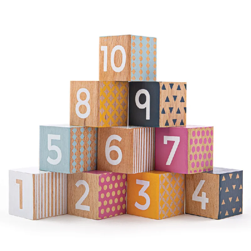 sustainable wooden toys                   Bigjigs Toys Wooden Number Blocks