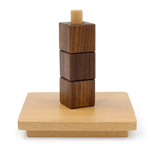 sturdy construction wooden toys                   Cubes on Vertical Dowel