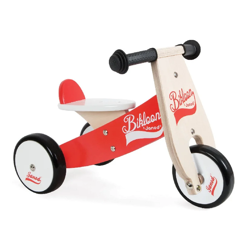 sturdy and reliable wooden toys that provide hours of fun Janod Little Bikloon Rouge Red White sturdy and reliable wooden toys that provide hours of fun Janod Little Bikloon Rouge Red White