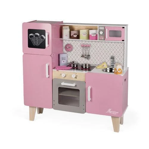vibrant and colorful wooden toys for toddlers                   Janod Macaron Wooden XL Maxi Cooker