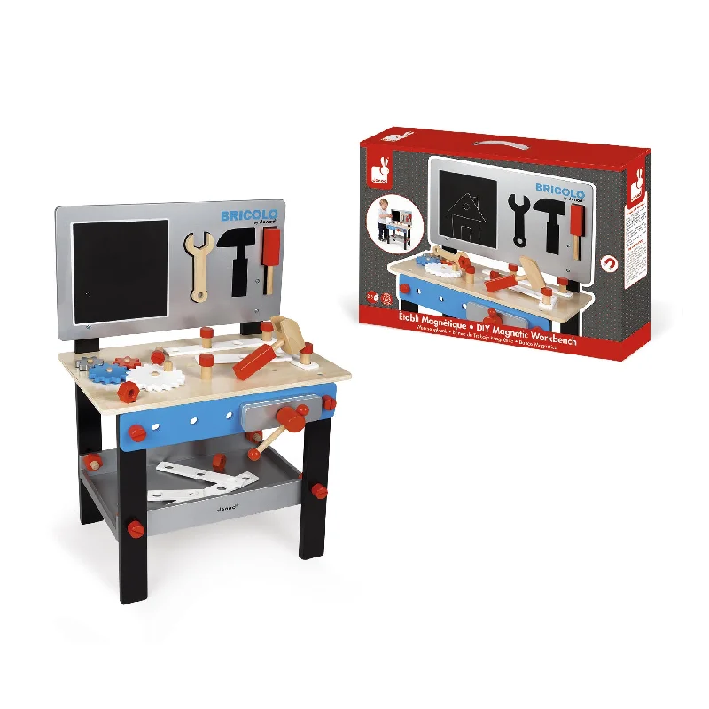classic wooden toys for kids                Janod Magnetic DIY Workbench