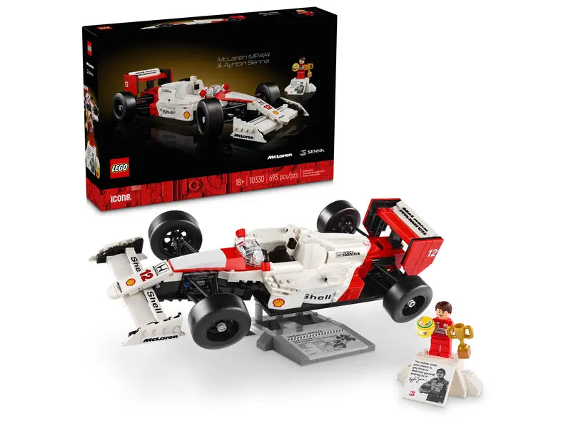 Beautifully crafted LEGO sculpturesLEGO 10330 ICONS - MCLAREN MP4/4 AND AYRTON SENNA Beautifully crafted LEGO sculpturesLEGO 10330 ICONS - MCLAREN MP4/4 AND AYRTON SENNA