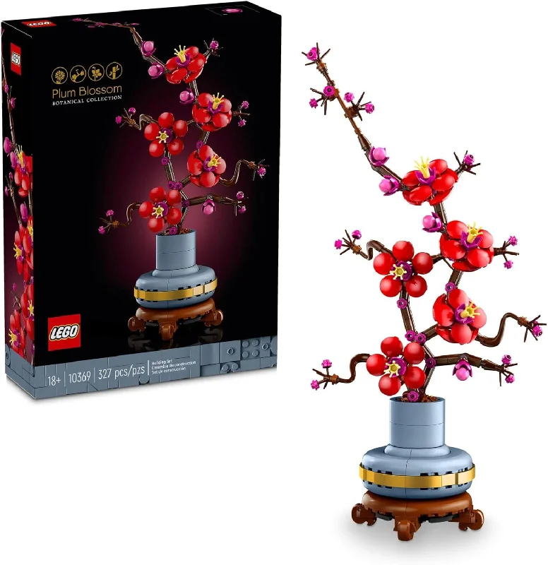 Imagination-sparking LEGO setsLEGO 10369 Icons Plum Blossom Flower Décor, Display, Zero Maintenance Plant Gift for Teens and Adults, Artificial Flower Home Décor, Office Décor, Botanical Collection Building Set, Relaxing Activity