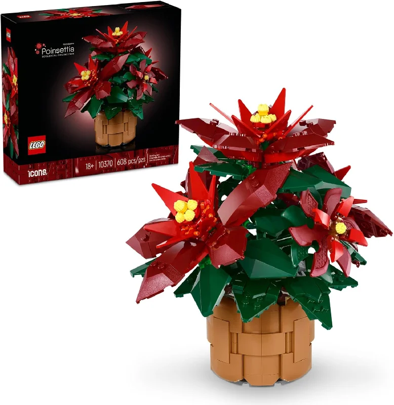 Offering endless possibilities LEGOLEGO 10370 Icons Poinsettias Artificial Christmas Flowers - Artificial Flowers for Decoration & Centerpieces for Tables Offering endless possibilities LEGOLEGO 10370 Icons Poinsettias Artificial Christmas Flowers - Artificial Flowers for Decoration & Centerpieces for Tables