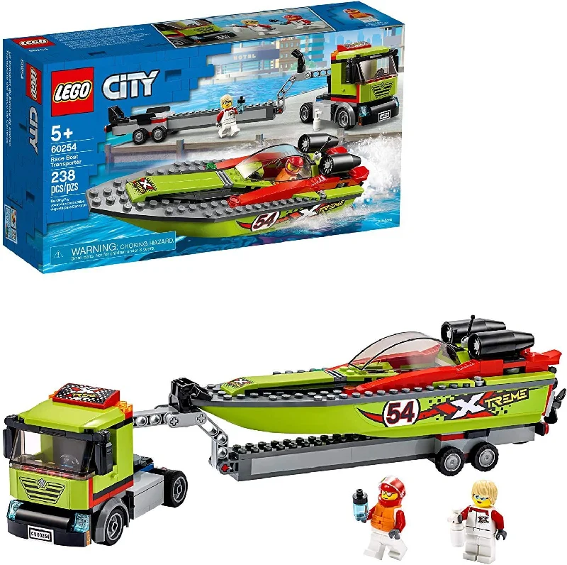 Encouraging resourcefulness LEGOLEGO CITY 60254 Race Boat Transporter Fun Building Set for Kids