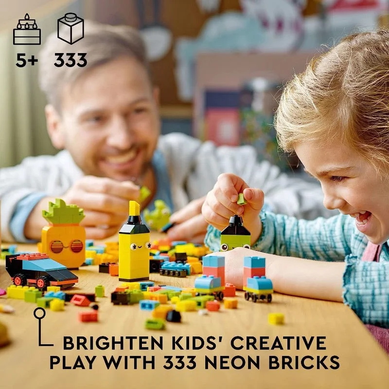 Beautifully crafted LEGO sculpturesLEGO Classic Creative Neon Colors Fun Brick Box Set 11027 Building Blocks - 333 PCS Beautifully crafted LEGO sculpturesLEGO Classic Creative Neon Colors Fun Brick Box Set 11027 Building Blocks - 333 PCS