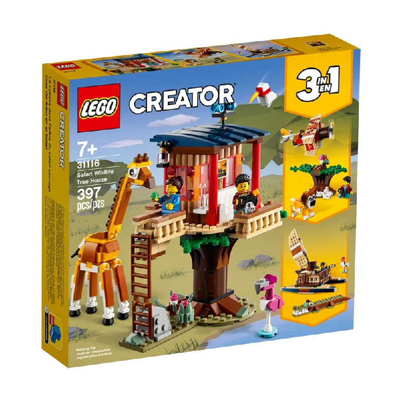 Customizable and personalized LEGO optionsLEGO Creator 3 in 1 Safari Wildlife Tree House Construction Kit 397 Pieces (31116) Customizable and personalized LEGO optionsLEGO Creator 3 in 1 Safari Wildlife Tree House Construction Kit 397 Pieces (31116)