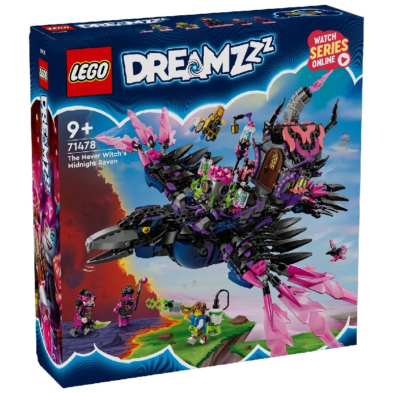 Finely detailed LEGO structuresLEGO® DREAMZzz™Aldrig-heksens Midnatsravn