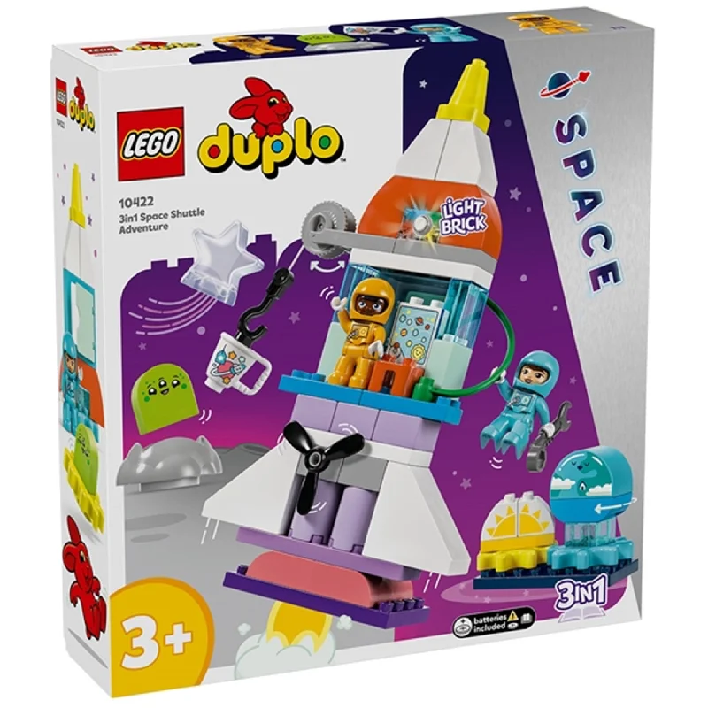 Encouraging hand-eye coordination LEGOLEGO® DUPLO® 3-i-1-Eventyr med Rumfærge