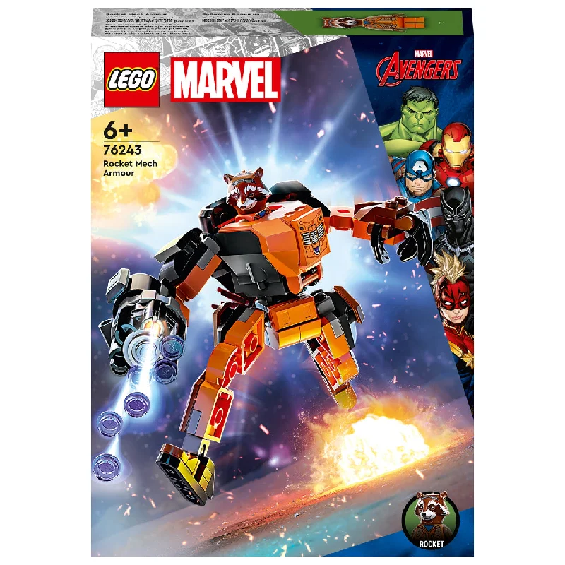 Precisely scaled LEGO miniaturesLEGO Marvel - Rocket Mech Armour 76243