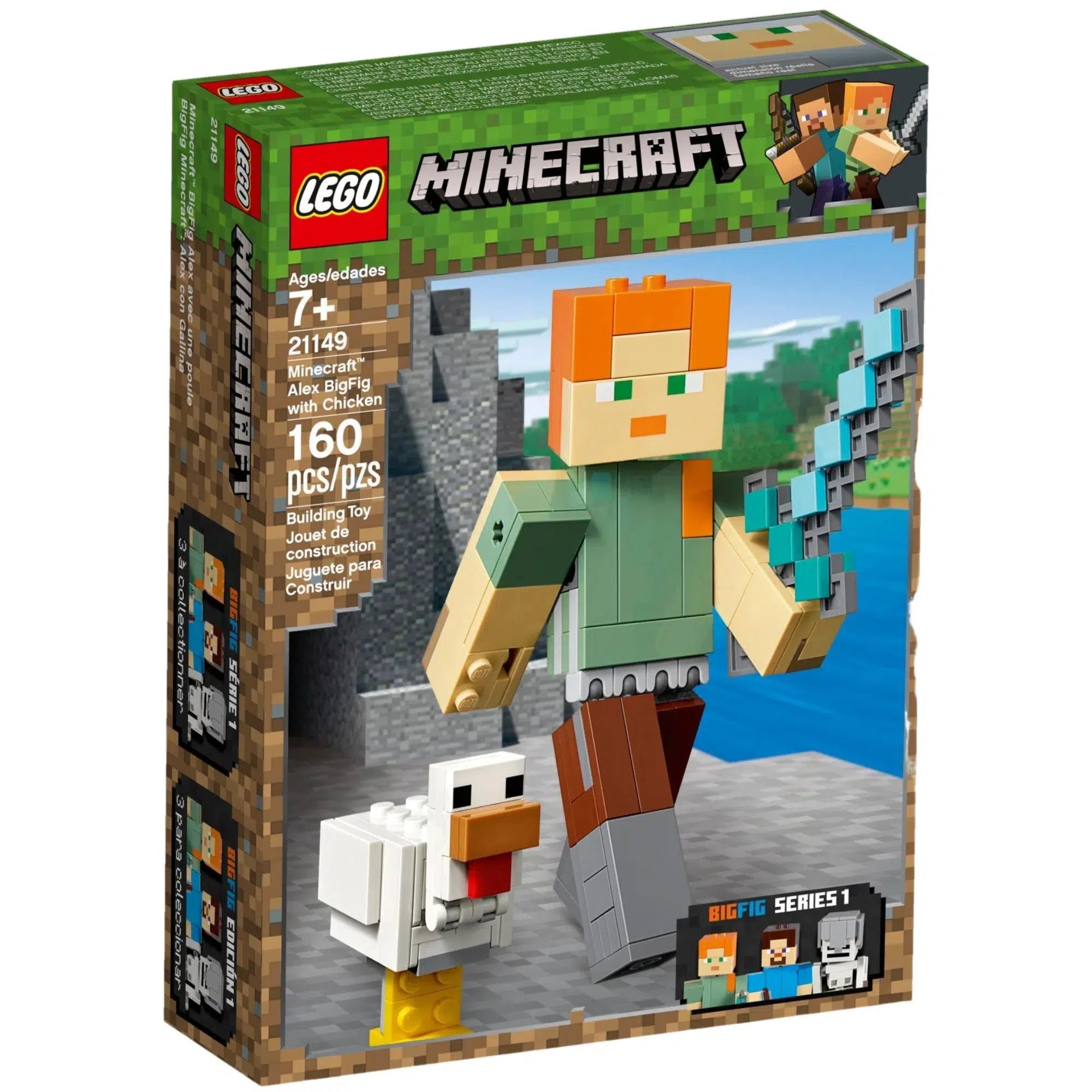 Stress-relieving LEGO buildingLEGO [Minecraft] - Minecraft Alex BigFig with Chicken Building Set - BigFig Series 1 (21149)