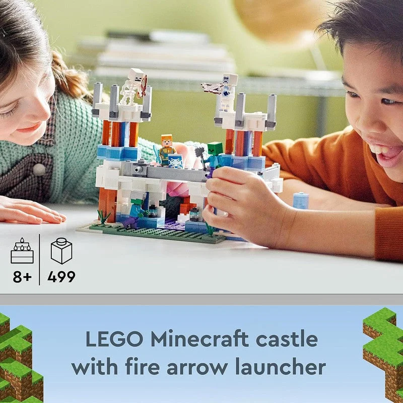 Precisely scaled LEGO miniaturesLEGO Minecraft The Ice Castle 21186 Building Kit (499 Pieces) Precisely scaled LEGO miniaturesLEGO Minecraft The Ice Castle 21186 Building Kit (499 Pieces)