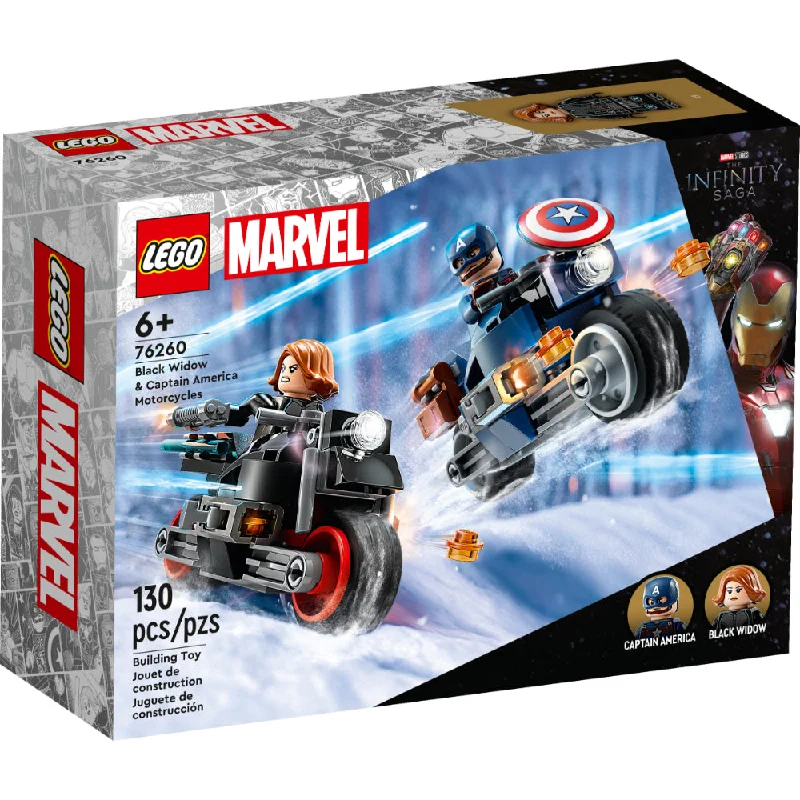 Precisely scaled LEGO miniaturesLEGO® Super Heroes Motos De Viuda Negra Y El Capitán América