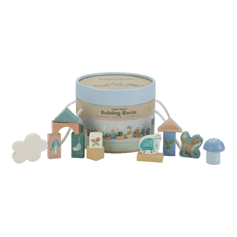 safe and non-toxic wooden toys for babies Little Dutch Wooden Building Blocks - Forest Friends safe and non-toxic wooden toys for babies Little Dutch Wooden Building Blocks - Forest Friends