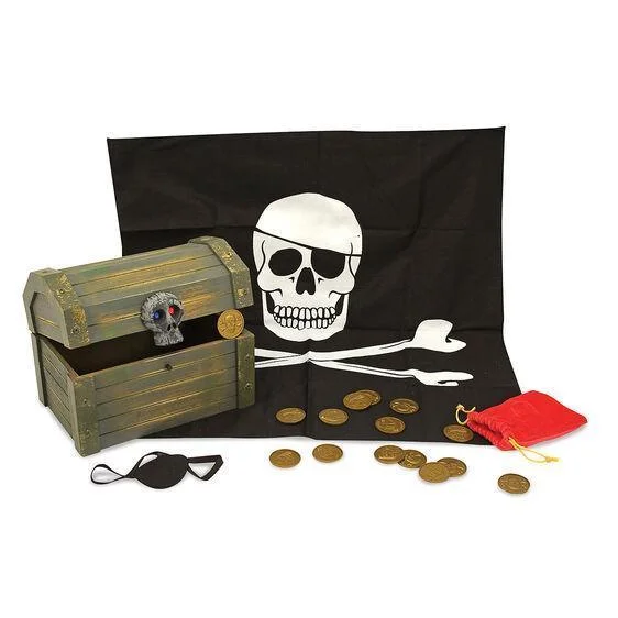 classic wooden toys for kids                Melissa & Doug 12576 Wooden Pirate Chest