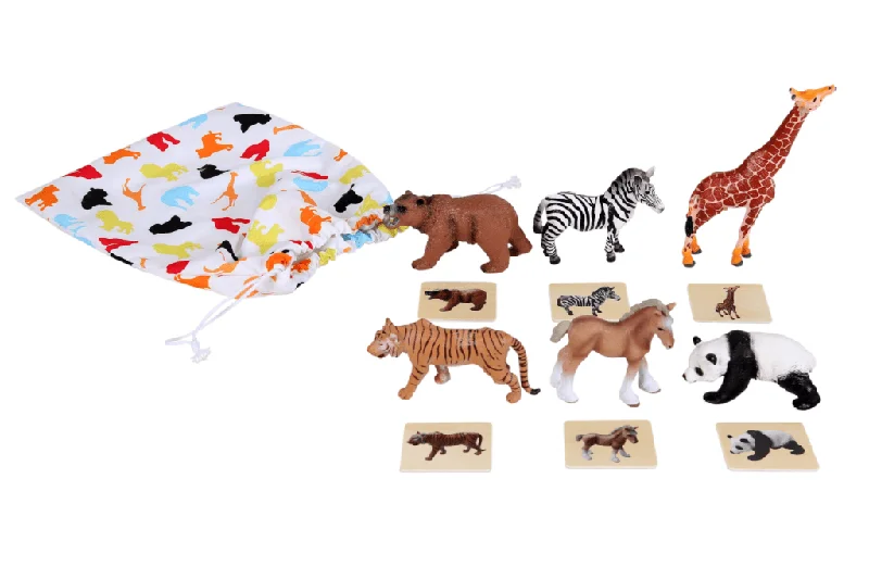 sturdy and safe wooden toys                 Montessori Animal Matching
