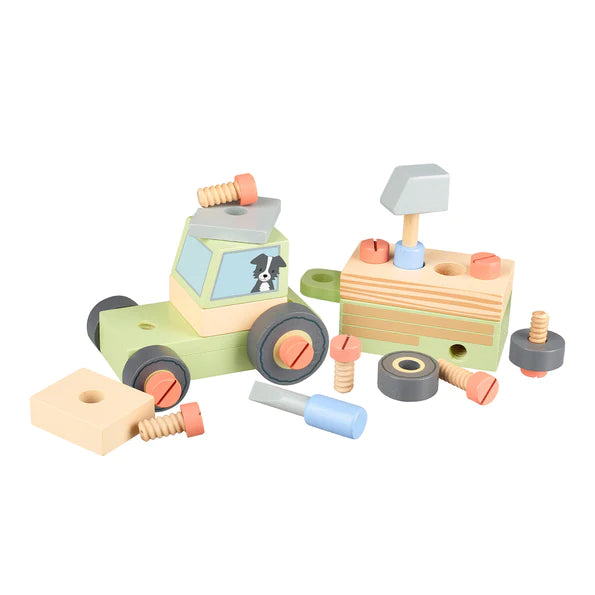 sturdy and reliable wooden toys that provide hours of fun                   Orange Tree Toys - Wooden Buildable Tractor