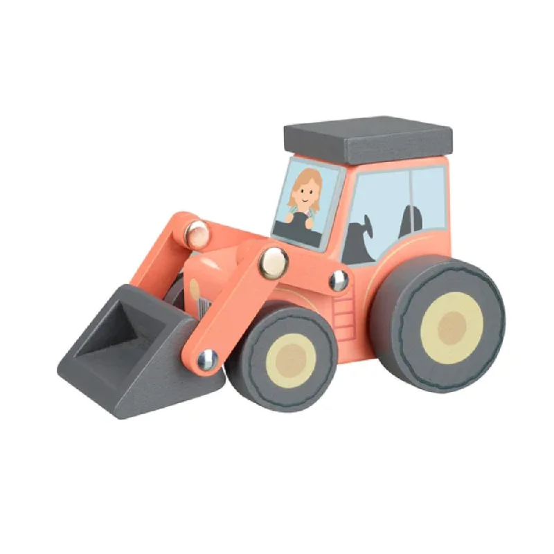 historically accurate and educational wooden toys that teach about cultures                   Orange Tree Toys - Wooden Farm Loader Tractor