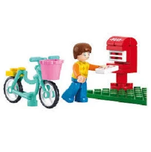 Skill-building LEGO activitiesSluban - Girl's Dream - Bike & Postbox  Building Bricks Set