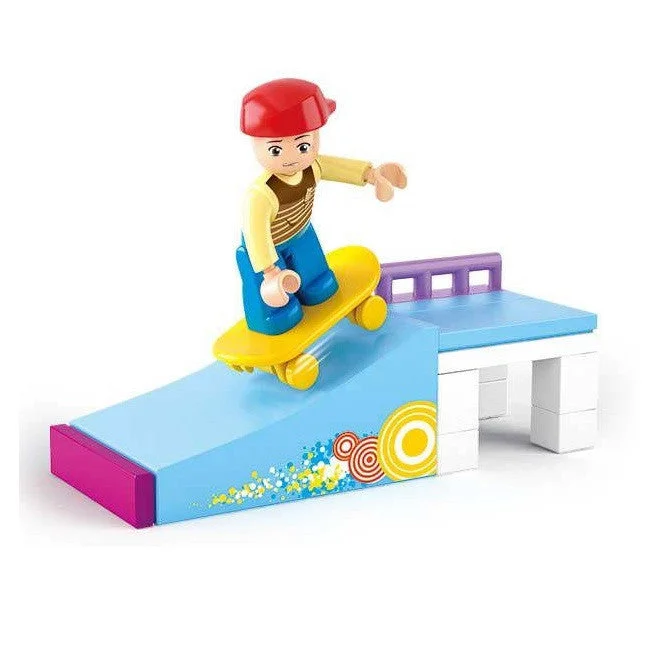 Beautifully crafted LEGO sculpturesSluban - Girl's Dream - Skateboarder Building Bricks Set Beautifully crafted LEGO sculpturesSluban - Girl's Dream - Skateboarder Building Bricks Set
