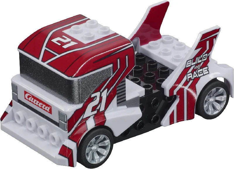High-quality toy cars 1/43 Build 'n Race - Race Truck White