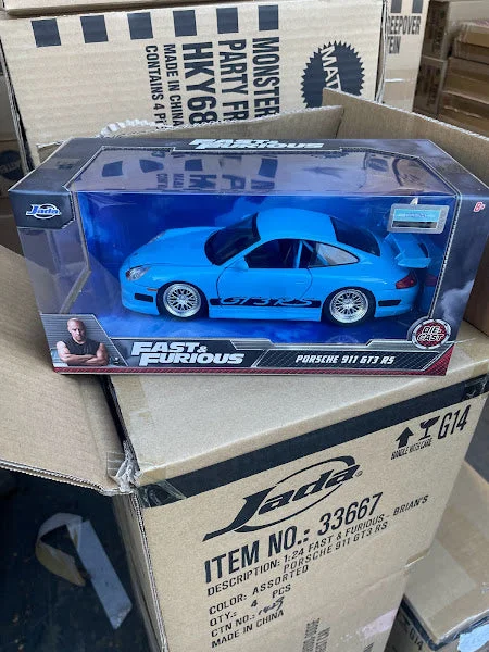 Realistic toy cars2022 Jada Blue Package Fast Furious Porsche 911 GT3 RS