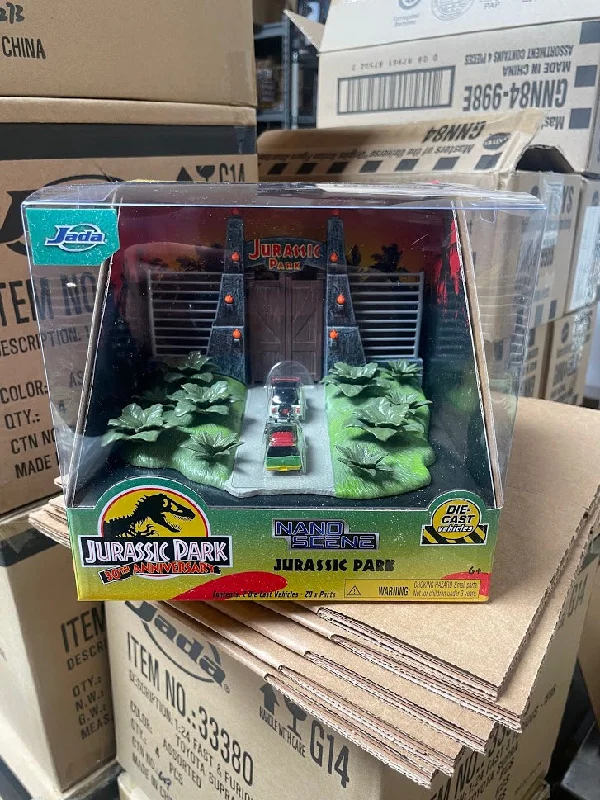 Playful toys 2023 Jada 30th Anniversary Jurassic Park Gate Nano Scene