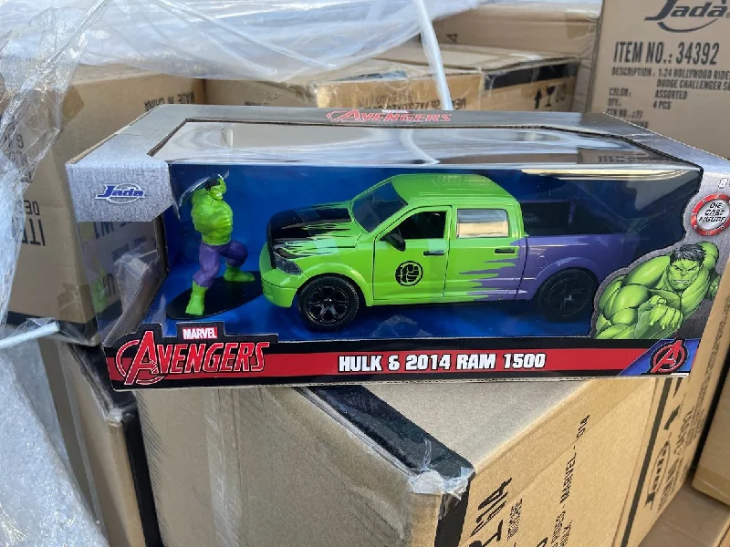 Playful toys 2023 Jada Diecast Hollywood Rides 1:24 MARVEL HULK 2014 DODGE RAM 1500