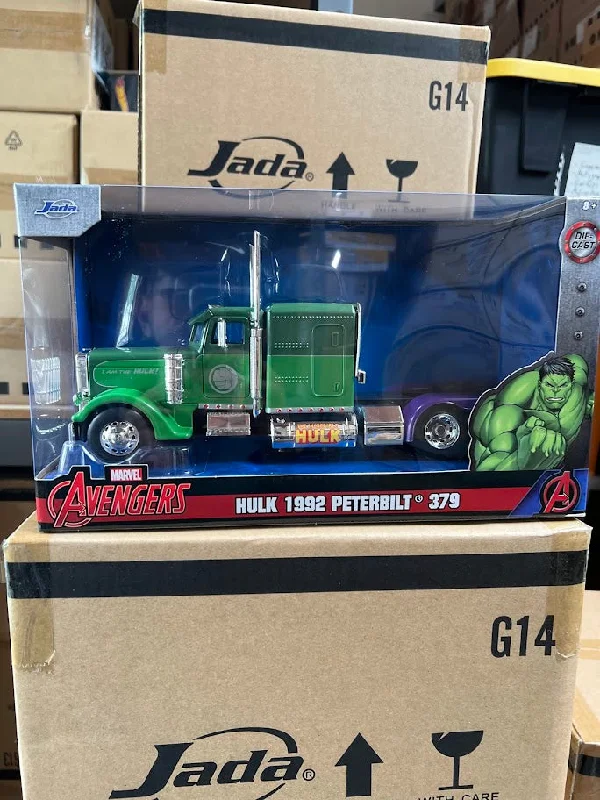 Realistic toy cars2024 Jada 1/24 92 PETERBILT 379 MARVEL HULK