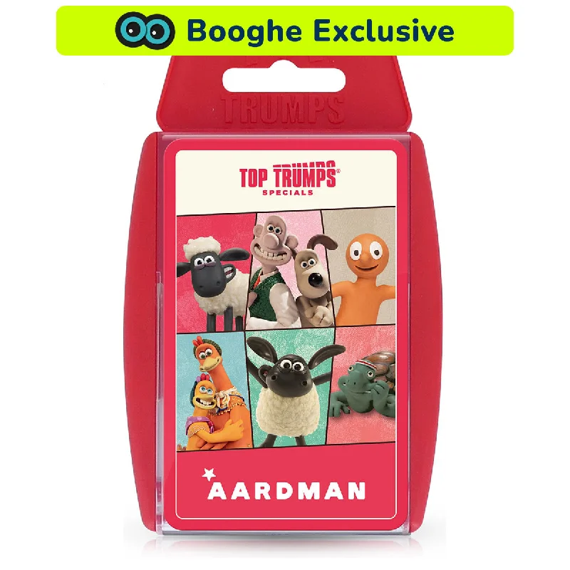 Thought-provoking puzzles Aardman Top Trumps Specials Card Game