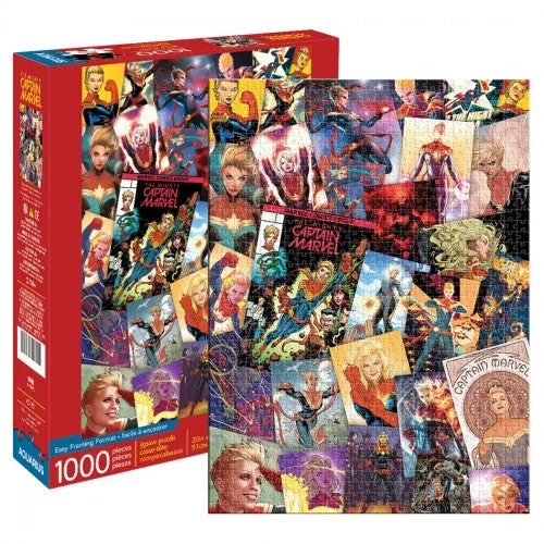 Challenging puzzles Aquarius 1000pc Puzzle | Marvel Captain Marvel Comics