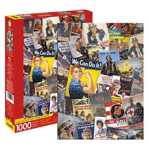 Age-appropriate puzzles Aquarius 1000pc Puzzle | Smithsonian War Posters Collage