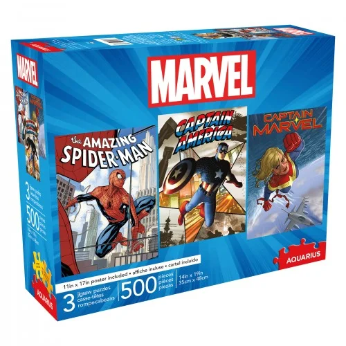 Logical puzzles Aquarius 3 x 500pc Puzzle | Marvel