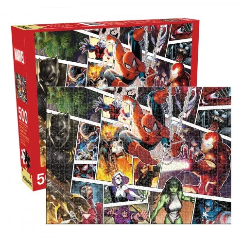 Challenging puzzles Aquarius 500pc Puzzle | Marvel Spiderman Panels