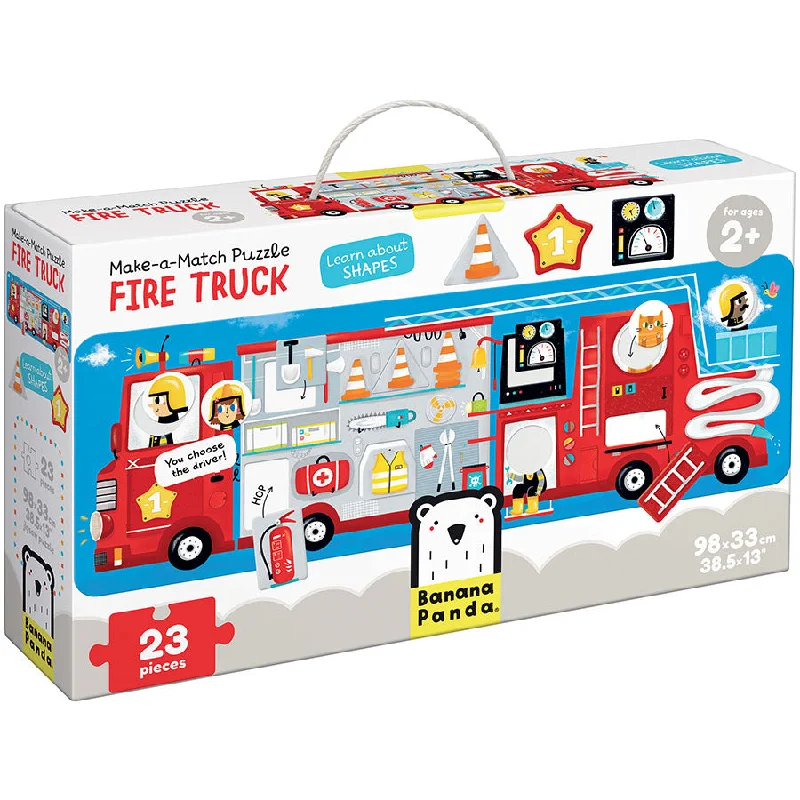 Intricate puzzles Banana Panda Make-a-Match Puzzle Fire Truck