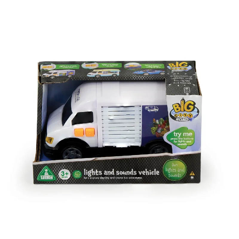 High-quality materials toys Big City Lights & Sounds Delivery Van