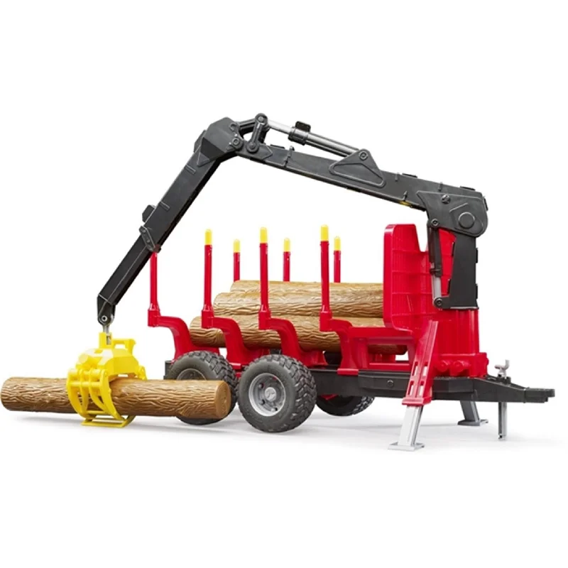 Fun toy carsBruder Forestry Trailer with Loading Crane