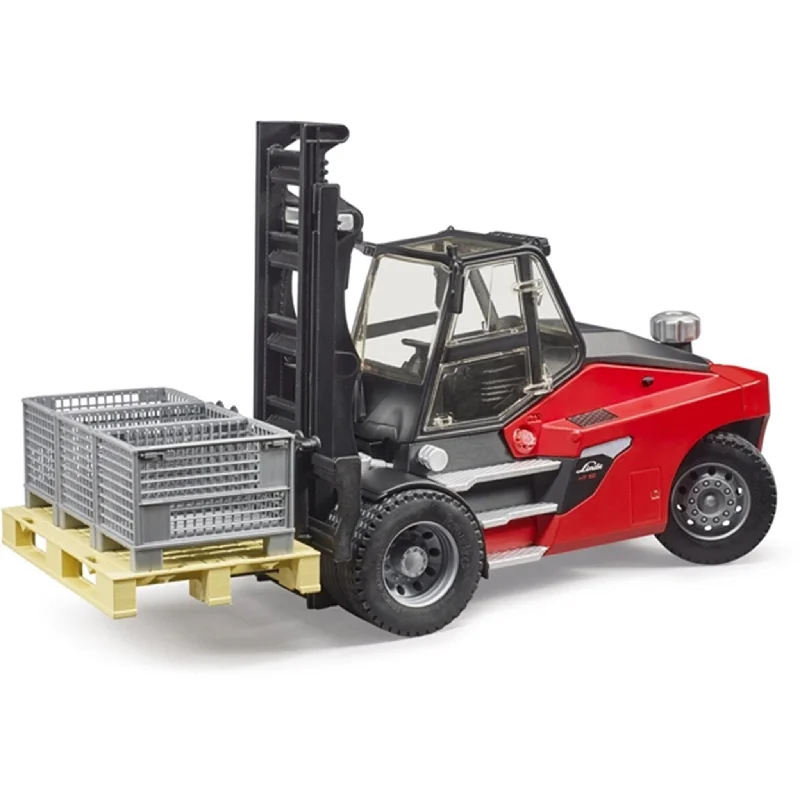 Fun toy carsBruder Linde HT160 Forklift with Pallet and 3 Pal Cages