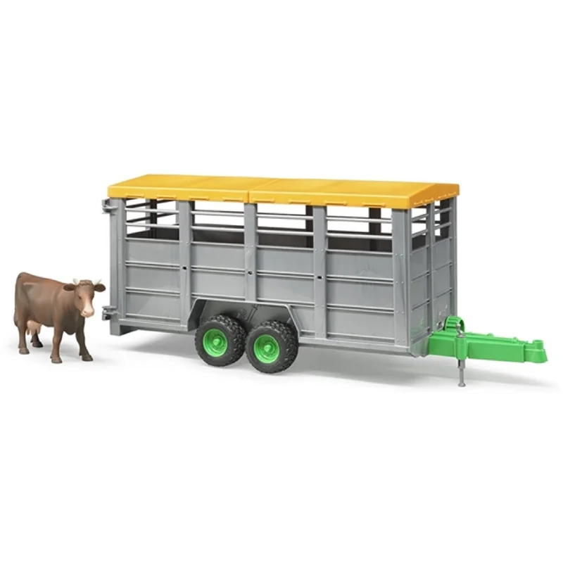 Realistic toy carsBruder Livestock Trailer with 1 Cow