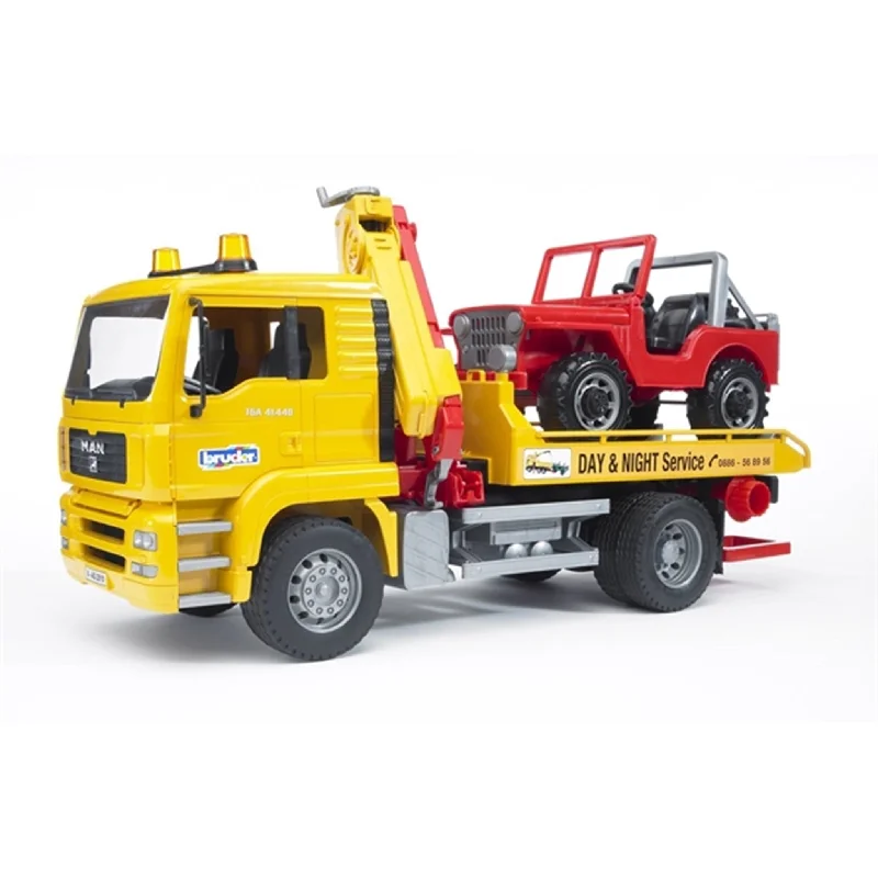 Durable toysBruder MAN TGA Breakdown Truck with Cross Country Vehicle