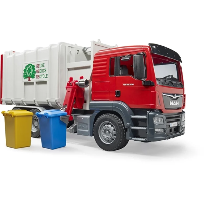 High-quality toy cars Bruder MAN TGS Side Loading Garbage Truck