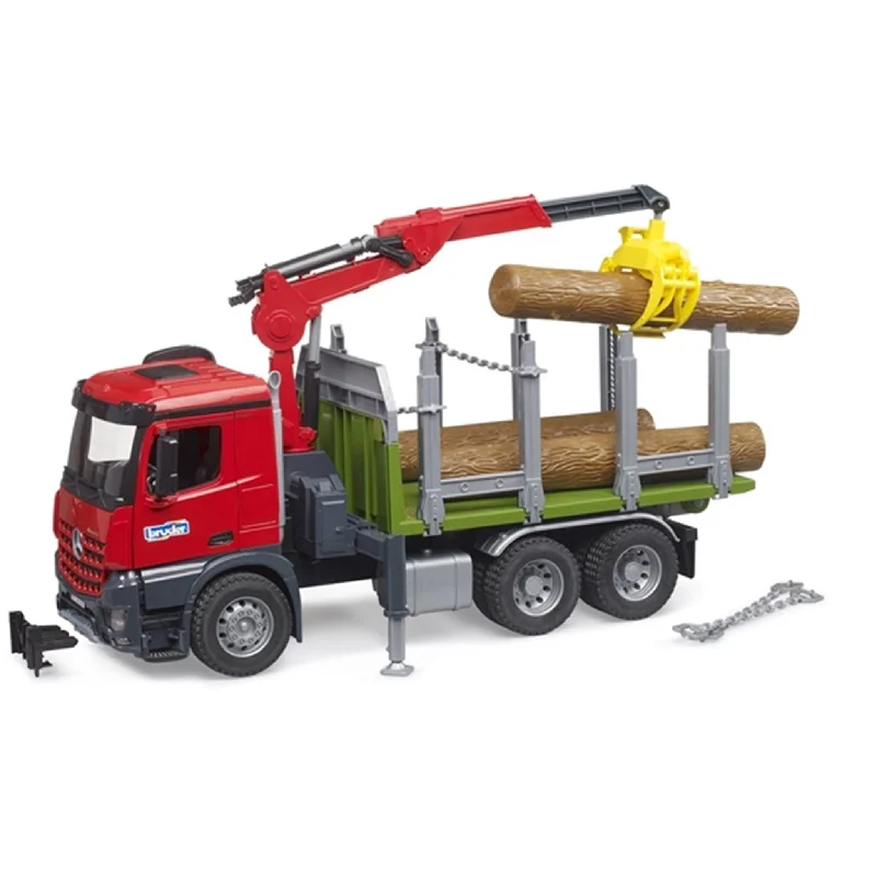 Realistic toy carsBruder MB Arocs Timber Truck with Loading crane Grab