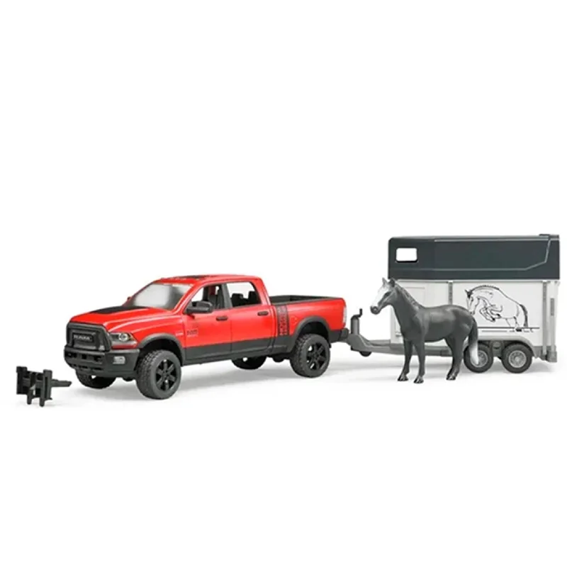 Enthusiastic toysBruder RAM 2500 Power Wagon with Horse trailer and Horse