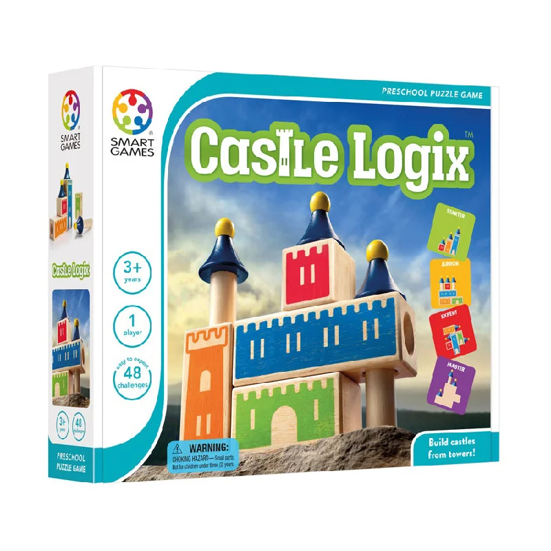 Relaxing games SmartGames Castle Logix Wooden Puzzle Game - Educational Brain Game for Kids