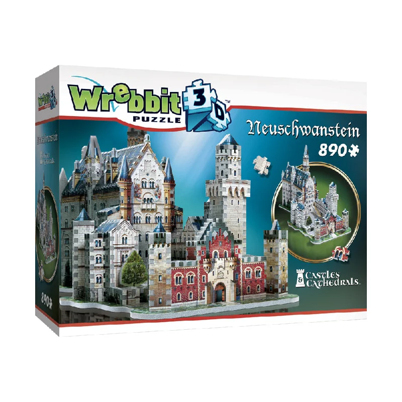 Exciting gamesWrebbit 3D Neuschwanstein Castle Foam Puzzle - 890 pcs