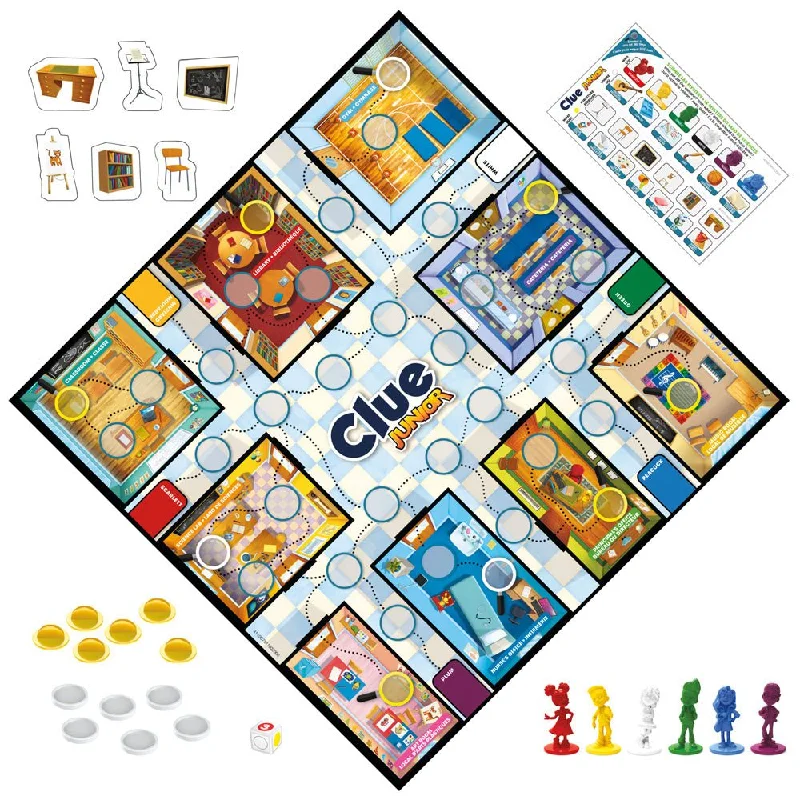 Educational games Clue Junior Game, 2-Sided Gameboard, 2 Games in 1